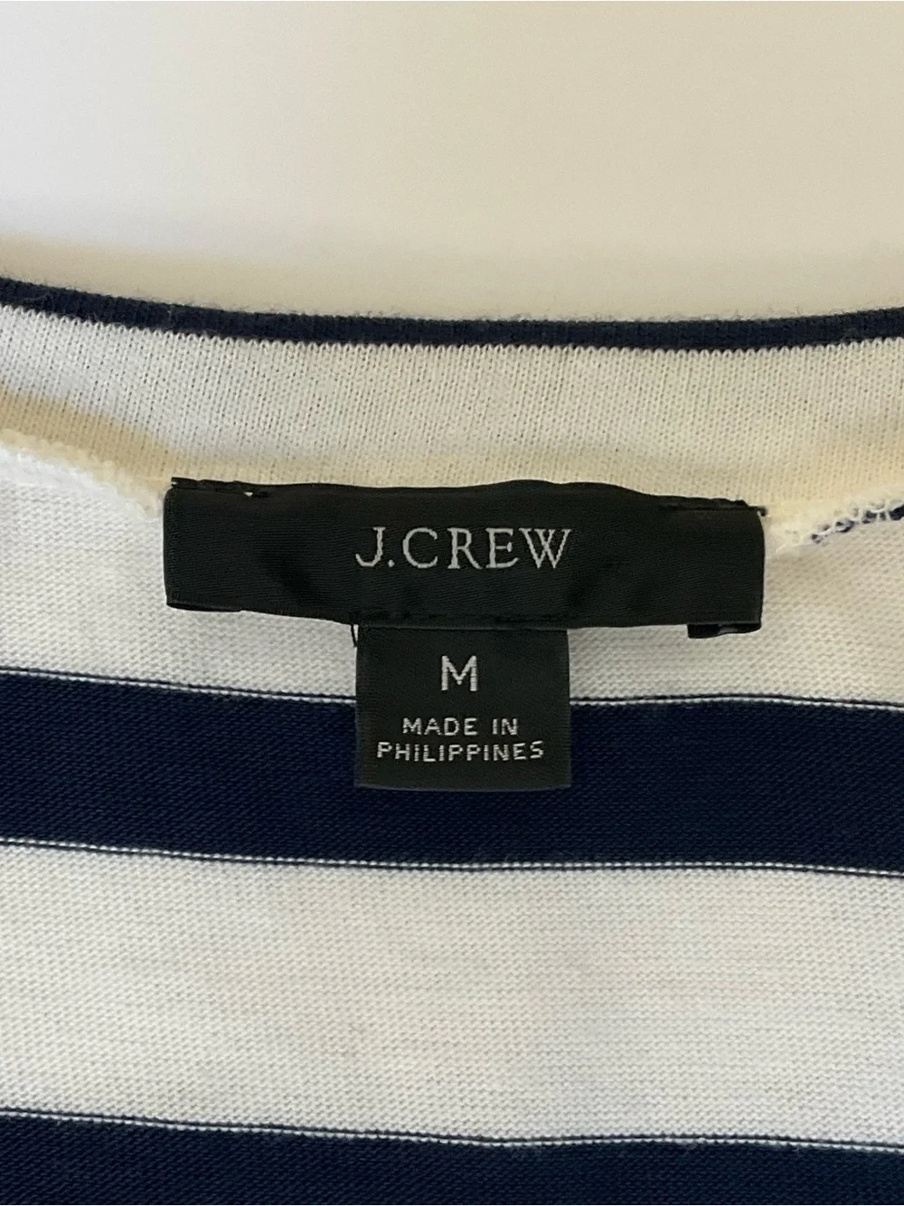 J. Crew Striped Scoop Neck Navy & White Short Sleeve Maxi Dress M